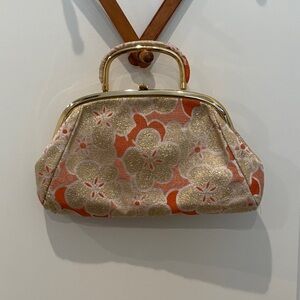 Banana Republic Floral Clutch with Gold Frame